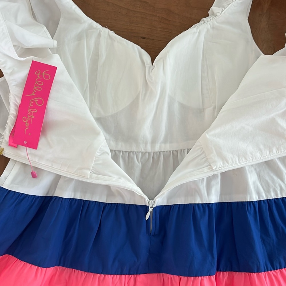 Lilly Pulitzer White, Blue, and Pink Women's Top